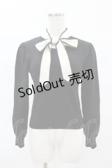 an another angelus / デコルテボウタイバイカラーニットプルオーバー Free BLACK H-25-04-14-058-CA-TO-NS-ZT406