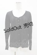 axes femme / スクエアボタンカーディガン M ブラック H-25-04-14-061-AX-TO-NS-ZH