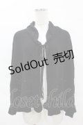 axes femme / 透かし編みポンチョ M ブラック H-25-04-14-063-AX-TO-NS-ZH