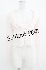 Innocent World / パール付きカギ針ニットボレロ M ピンク H-25-04-14-1050-IW-TO-NS-ZH