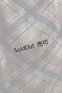 画像4: Moluo Shuangzi（海外ロリータブランド） / チェックジャンパースカート M ブラウン H-25-04-14-1005-GO-OP-NS-ZH