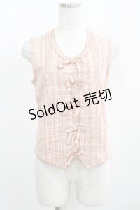WONDERFUL WORLD / リボンノースリーブブラウス Free ベージュ H-25-04-14-1065-LO-BL-NS-ZH