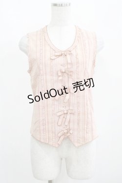 画像1: WONDERFUL WORLD / リボンノースリーブブラウス Free ベージュ H-25-04-14-1065-LO-BL-NS-ZH