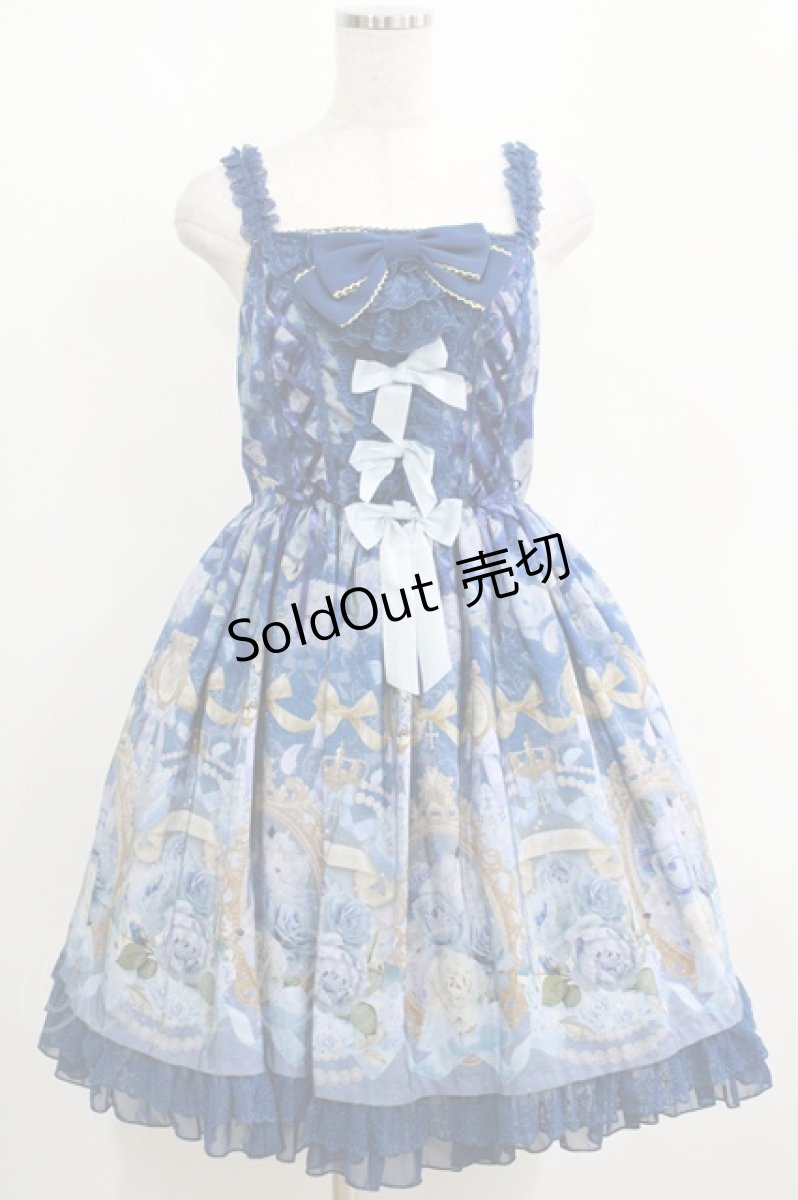 画像1: Angelic Pretty / Rose Museum SpecialジャンパースカートSET Free ブルー H-25-04-14-1008-AP-OP-NS-ZH (1)