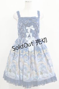 Angelic Pretty / Rose Museum SpecialジャンパースカートSET Free ブルー H-25-04-14-1008-AP-OP-NS-ZH