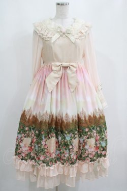 画像1: BABY,THE STARS SHINE BRIGHT / 月夜の森の AURORA Soiree柄ワンピース Free ピンク H-25-04-14-1009-BA-OP-NS-ZH