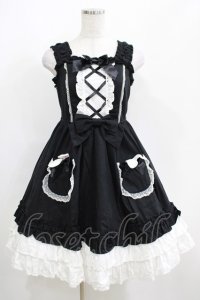 Angelic Pretty / Lovely BunnyジャンパースカートSET Free ブラック H-25-04-14-1002-AP-OP-NS-ZH