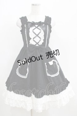 画像1: Angelic Pretty / Lovely BunnyジャンパースカートSET Free ブラック H-25-04-14-1002-AP-OP-NS-ZH