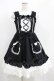 画像1: Angelic Pretty / Lovely BunnyジャンパースカートSET Free ブラック H-25-04-14-1002-AP-OP-NS-ZH (1)