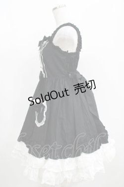 画像2: Angelic Pretty / Lovely BunnyジャンパースカートSET Free ブラック H-25-04-14-1002-AP-OP-NS-ZH