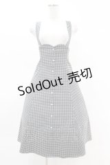 an another angelus / サスペンダー付きパール釦千鳥柄スカート Free GRAY×BK H-25-04-14-013-CA-SK-NS-ZH