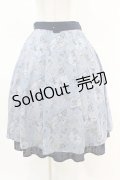 axes femme POETIQUE / プリュムプリントベルト付スカート M ブルーグレー H-25-04-14-018-AX-SK-NS-ZH
