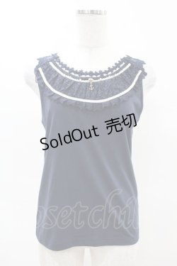 画像1: axes femme / マリンチャームレースタンク M ネイビー H-25-04-14-026-AX-TO-NS-ZH