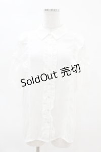 axes femme POETIQUE / レースラッフルブラウス M オフ H-25-04-14-030-AX-BL-NS-ZH