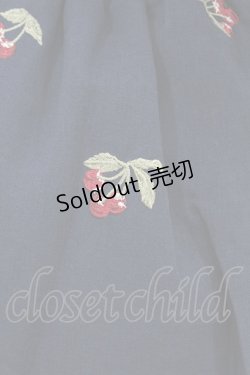 画像3: axes femme / さくらんぼ刺繍ワンピース M ネイビー H-25-04-14-002-AX-OP-NS-ZH