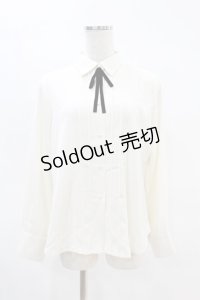 an another angelus / ベロアタイ付きピンタックシャツ Free OFF×BK H-25-04-14-033-CA-BL-NS-ZH