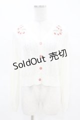 axes femme POETIQUE / チェリー刺繍ニットカーディガン M オフ H-25-04-14-037-AX-TO-NS-ZH