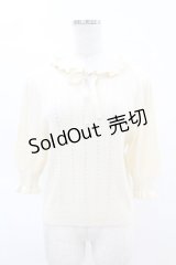F＆A / フロントリボン透かし編みニットプルオーバー Free IVORY H-25-04-14-040-0-TO-NS-ZH