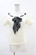 an another angelus / チェックスカーフ付きカットトップス Free IVORY H-25-04-14-042-CA-TO-NS-ZH