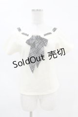 an another angelus / チェックスカーフ付きカットトップス Free IVORY H-25-04-14-042-CA-TO-NS-ZH