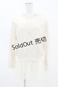 axes femme / 天竺パーカー M アイボリー H-25-04-14-044-AX-TO-NS-ZH