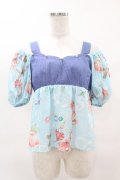 MILK / ジュエルShellトップス  アクアシェル×ブルーデニム H-25-04-15-039-ML-TO-KB-ZH