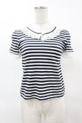 MILK / シトロンTee  ネイビー×ホワイトボーダー H-25-04-15-048-ML-TO-KB-ZH