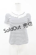 MILK / シトロンTee  ネイビー×ホワイトボーダー H-25-04-15-048-ML-TO-KB-ZH