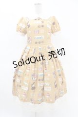 himena / スイーツ柄ワンピース S 山吹 H-25-04-15-1028-0-OP-NS-ZH