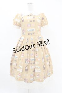 himena / スイーツ柄ワンピース S 山吹 H-25-04-15-1028-0-OP-NS-ZH