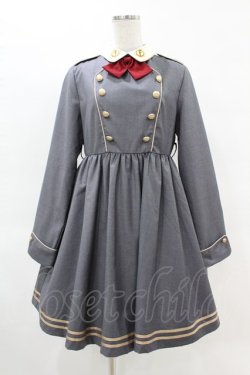画像1: To Alice / ミリタリー風ワンピース M グレー H-25-04-15-1030-LO-OP-NS-ZH