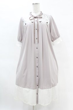 画像1: axes femme / サテンローズバイカラーワンピース FREE ピンク H-25-04-15-1032-AX-OP-NS-ZH