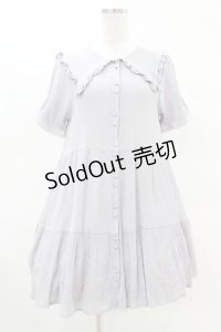 axes femme POETIQUE / ティアードビッグ襟チュニック FREE グレー H-25-04-15-1033-AX-TO-NS-ZH
