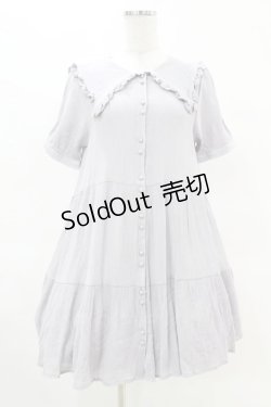 画像1: axes femme POETIQUE / ティアードビッグ襟チュニック FREE グレー H-25-04-15-1033-AX-TO-NS-ZH