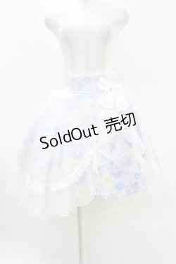 画像1: mellfy memory / Happiness Floraスカート S BLUE H-25-04-15-1039-0-SK-NS-ZH