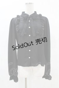 Ank Rouge / フリルヨークブラウス M ブラック H-25-04-15-1049-CA-BL-NS-ZH