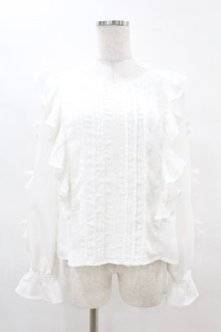 画像1: mellfy memory / Love classy Ribbonブラウス M WHITE H-25-04-15-1052-0-BL-NS-ZH
