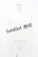 m petit by misako / AM バラレースニットカーディガン M アイボリー H-25-04-15-1058-LO-TO-NS-ZH