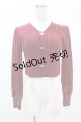 evelyn / ニットカーディガン F ワイン H-25-04-15-1061-LO-TO-NS-ZH