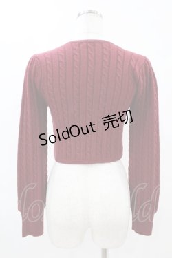 画像2: evelyn / ニットカーディガン F ワイン H-25-04-15-1061-LO-TO-NS-ZH