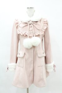 Ank Rouge / Re Twinkle ヨークフリルコート M ピンク H-25-04-15-1063-CA-CO-NS-C042