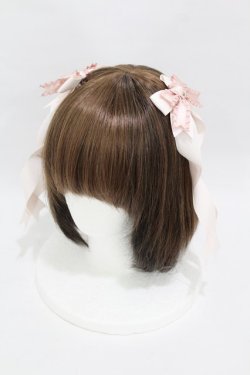 画像1: Amavel / いちご摘みのフリルリボンバレッタ  ピンク H-25-04-15-1011-CA-AC-NS-ZH