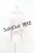 mellfy memory / Milky Sugar ribbon poncho コート M PINK H-25-04-15-1014-0-CO-NS-ZT-C042
