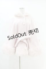mellfy memory / Milky Sugar ribbon poncho コート M PINK H-25-04-15-1014-0-CO-NS-ZT-C042