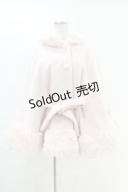 画像1: mellfy memory / Milky Sugar ribbon poncho コート M PINK H-25-04-15-1014-0-CO-NS-ZT-C042