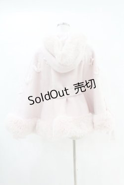 画像2: mellfy memory / Milky Sugar ribbon poncho コート M PINK H-25-04-15-1014-0-CO-NS-ZT-C042