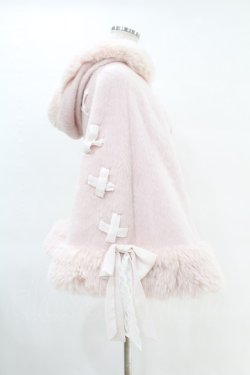 画像3: mellfy memory / Milky Sugar ribbon poncho コート M PINK H-25-04-15-1014-0-CO-NS-C042