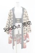 metamorphose / 百花繚乱〜まほろばの舞〜着物風羽織り Free 深緋×カラシ H-25-04-15-1015-ME-JA-NS-ZH