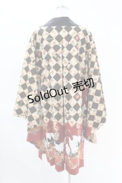 画像2: metamorphose / 百花繚乱〜まほろばの舞〜着物風羽織り Free 深緋×カラシ H-25-04-15-1015-ME-JA-NS-ZH