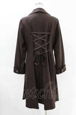 画像2: metamorphose / クラウンエンブレム刺繍入りコート サイズ1 ブラウン H-25-04-15-1016-ME-CO-NS-ZT-C063